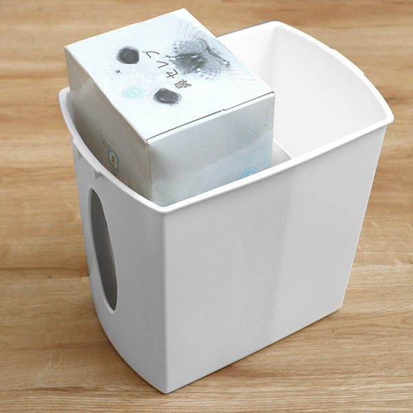 ゴミ箱 3L ティッシュケース 一体型 コンパクト 小さい ごみ箱