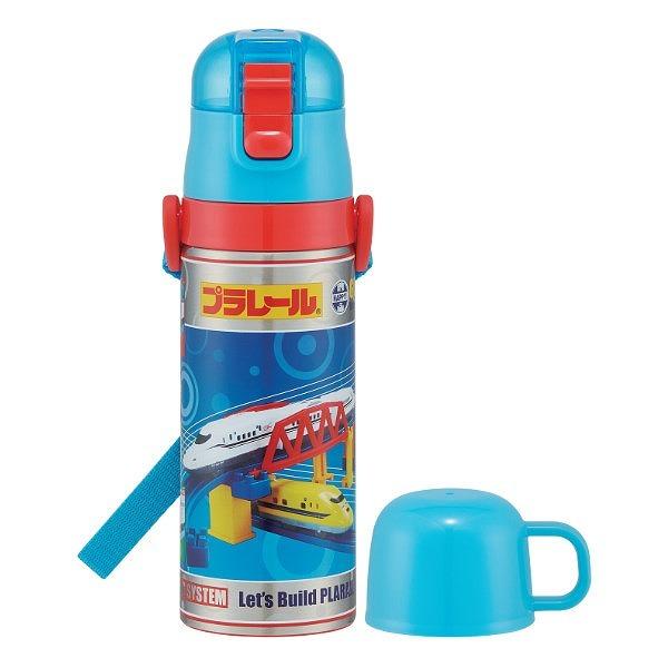 水筒 2way 直飲み コップ 超軽量 プラレール 430ml