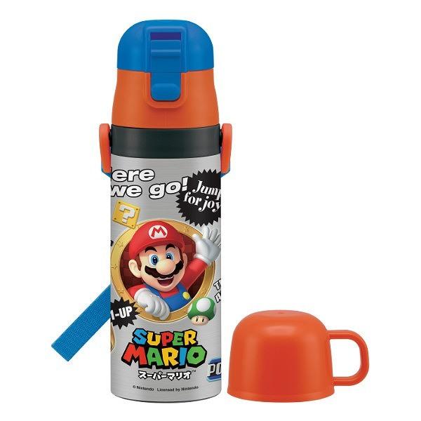 水筒 2way 直飲み コップ 超軽量 スーパーマリオブラザーズ 430ml