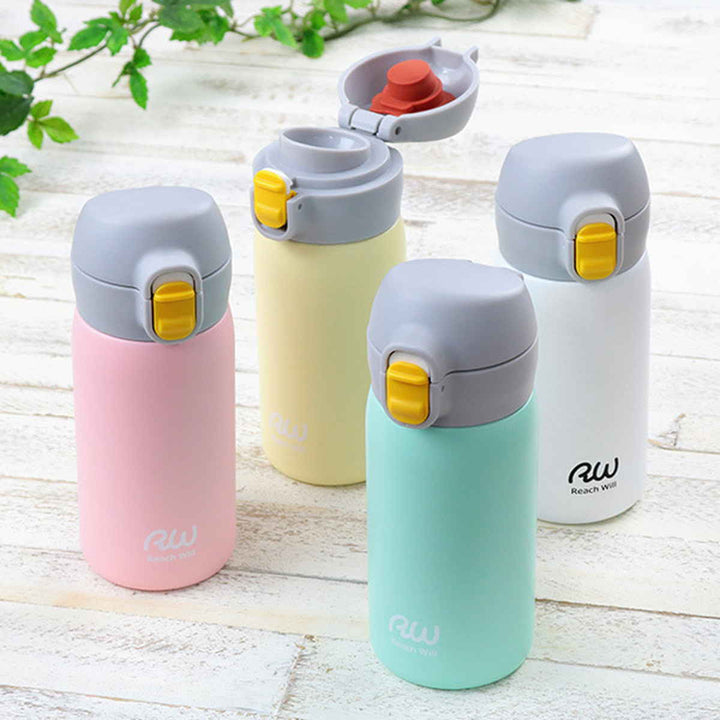 水筒マグ350mlワンタッチステンレスパステルカラー