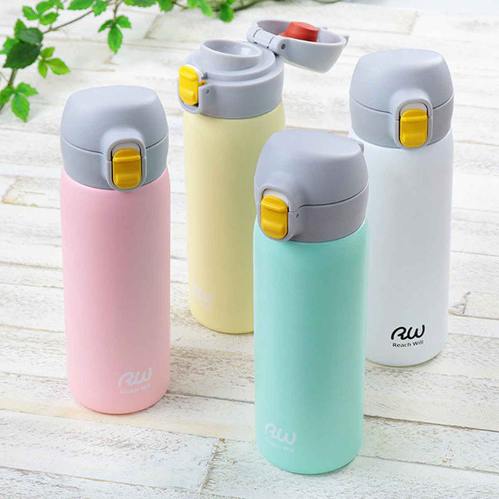 水筒マグ480mlワンタッチステンレスパステルカラー