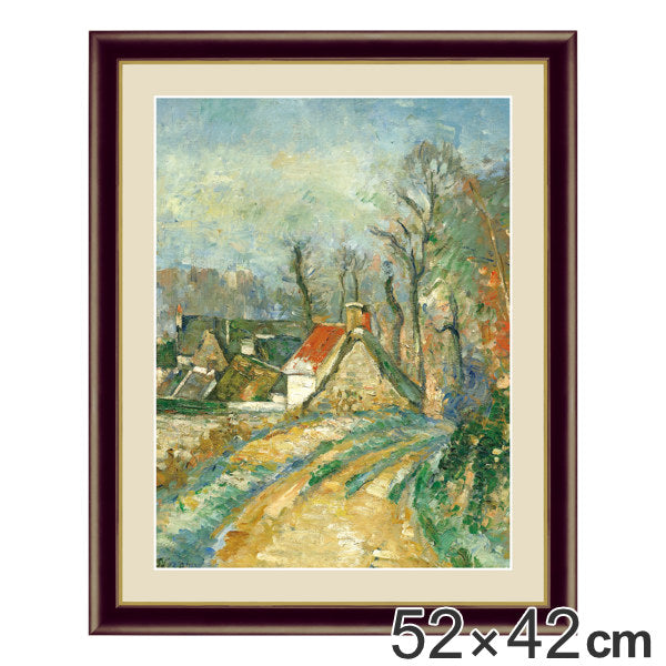 絵画 『オーヴェルの曲がり道』 52×42cm ポール・セザンヌ 1873年 額