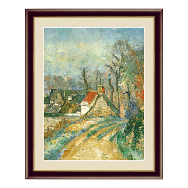 絵画 『オーヴェルの曲がり道』 52×42cm ポール・セザンヌ 1873年 額