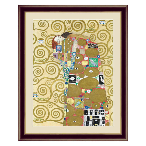 クリムト『抱擁』 絵画 『抱擁』 52×42cm グスタフ・クリムト 1910年～1911年 額入り 巧