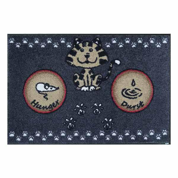 玄関マット 50×75cm 厚さ 6mm 屋内兼用 wash＋dry Katzenmahlzeit