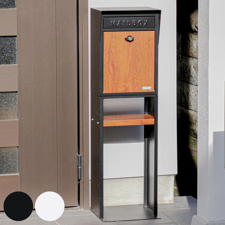 ポストスタンドポスト木目GALVA