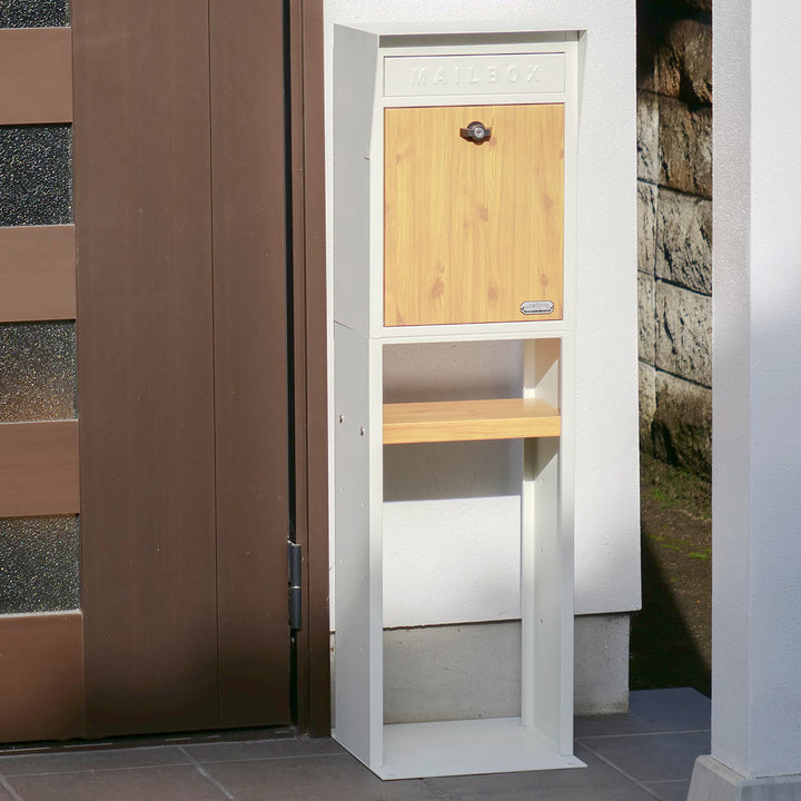 ポストスタンドポスト木目GALVA