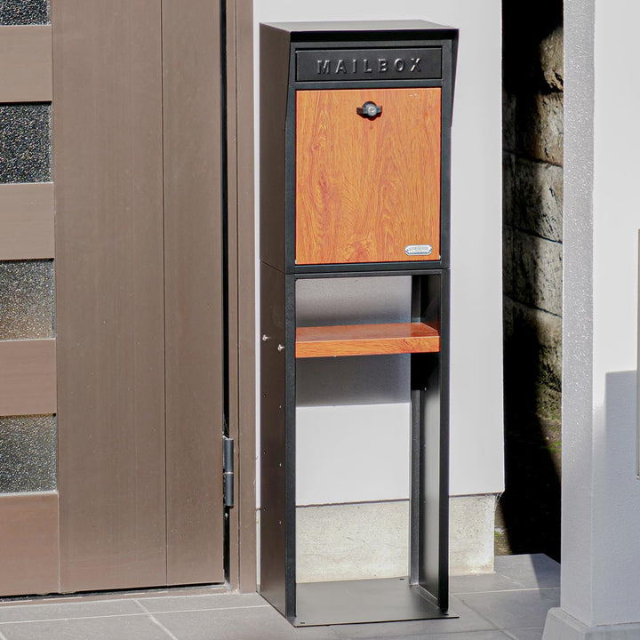 ポストスタンドポスト木目GALVA