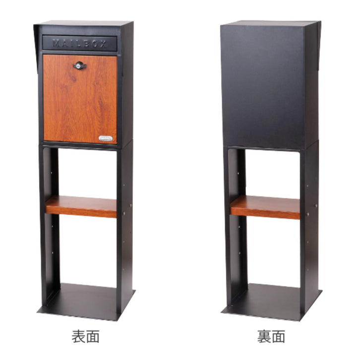 ポストスタンドポスト木目GALVA