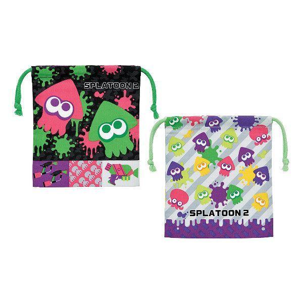コップ袋 巾着袋 マチ付き 2個入り スプラトゥーン2 子供