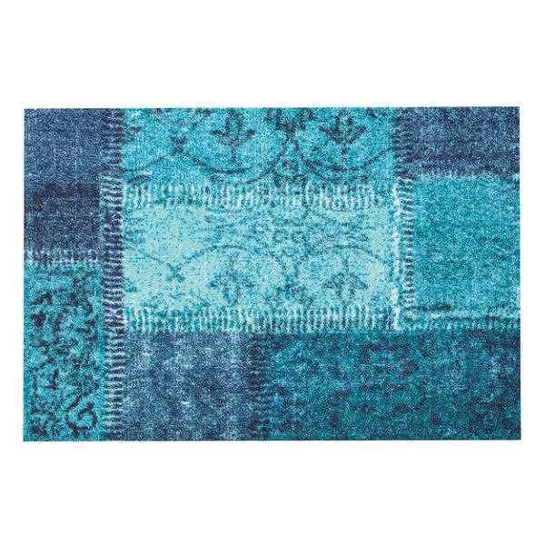 玄関マット 50×75cm 厚さ 6mm 屋内兼用 wash＋dry Vintage Patches turkis