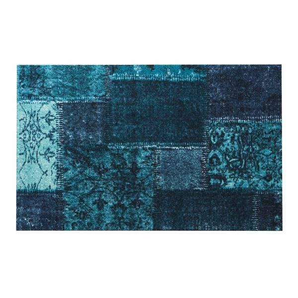 玄関マット 75×120cm 厚さ 6mm 屋内兼用 wash＋dry Vintage Patches turkis