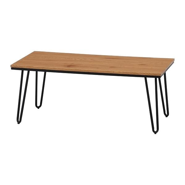 センターテーブル 幅105cm テーブル 机 木目調 スチール ローテーブル