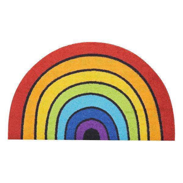 玄関マット 50×85cm 厚さ 6mm 屋内兼用 wash＋dry Round Rainbow