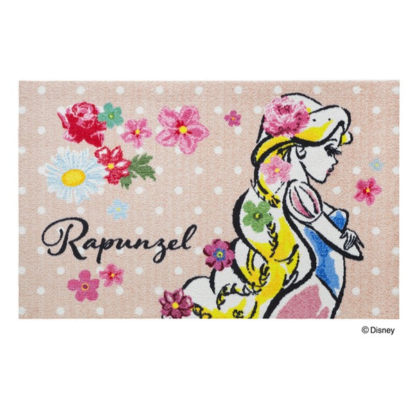 玄関マット 75×120cm 厚さ 6mm 屋内兼用 ラプンツェル