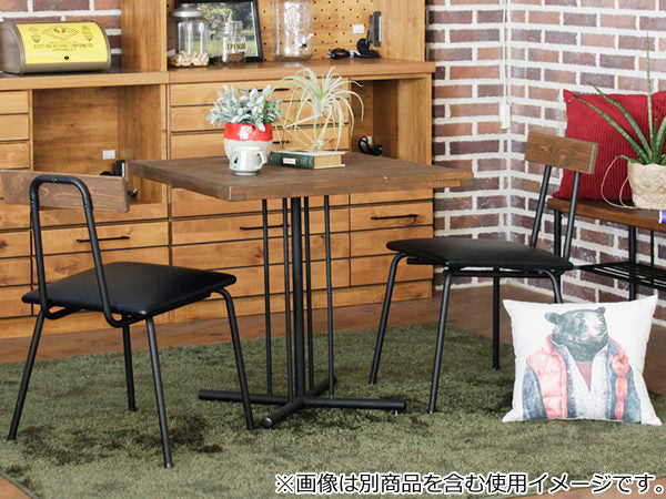 コーヒーテーブル　カフェテーブル　木製テーブル　ダイニングテーブル カフェテーブル 幅72cm 木製 天然木 スチール脚 ダイニング テーブル