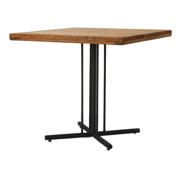 カフェテーブル 幅72cm 木製 天然木 スチール脚 ダイニング テーブル つくえ ヴィンテージ調