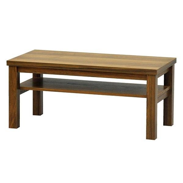 ローテーブル 棚付 ヴィンテージ調 抗菌シート仕上 幅90cm