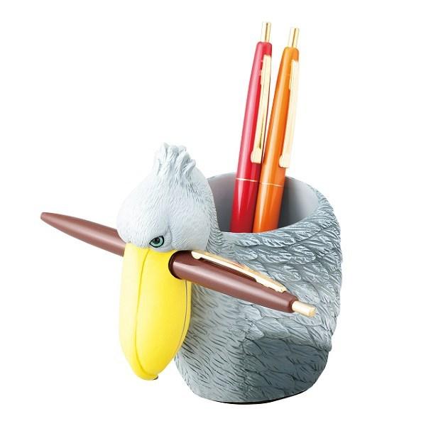 ペンスタンド ハシビロコウ 文具 デスク収納 ペン立て