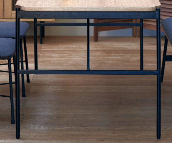 ダイニングテーブル グラム 幅135cm 木製 天然木 突板 コンパクト スチール脚 ダイニング テーブル つくえ
