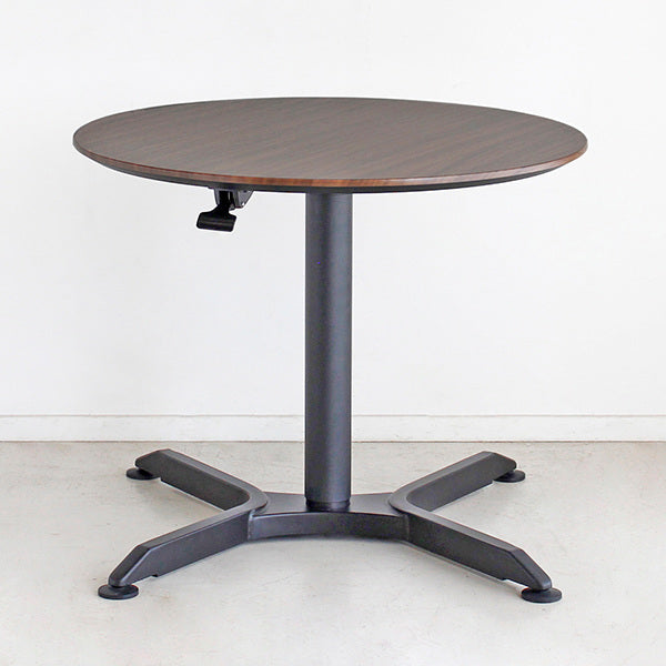 カフェテーブル 高さ調整 高さ65.5～103.5cm 幅80cm 丸 円型 テーブル レバー式