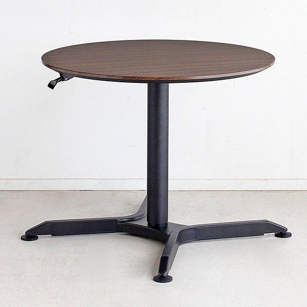 カフェテーブル 高さ調整 高さ65.5～103.5cm 幅80cm 丸 円型 テーブル レバー式