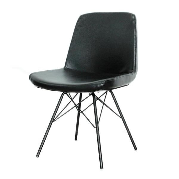 ダイニングチェア 座面高43.5cm イームズチェア レザー調 チェア スチール脚 おしゃれ リプロダクト
