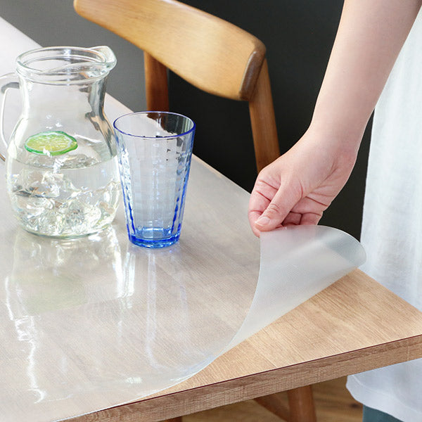 テーブルデコレーション 貼ってはがせる 90cmX150cm テーブルクロス 透明 撥水 ビニール 日本製