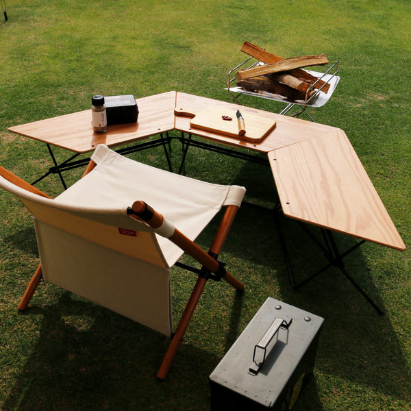 アウトドア テーブル ウッドトップ 1台 アーチテーブル シングル ヘキサテーブル
