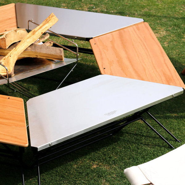 アウトドア テーブル ステンレストップ 1台 アーチテーブル シングル ヘキサテーブル