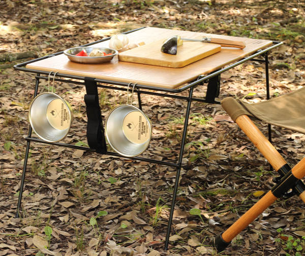 アウトドアテーブル マルチテーブル クランク 幅70×奥行45×40cm