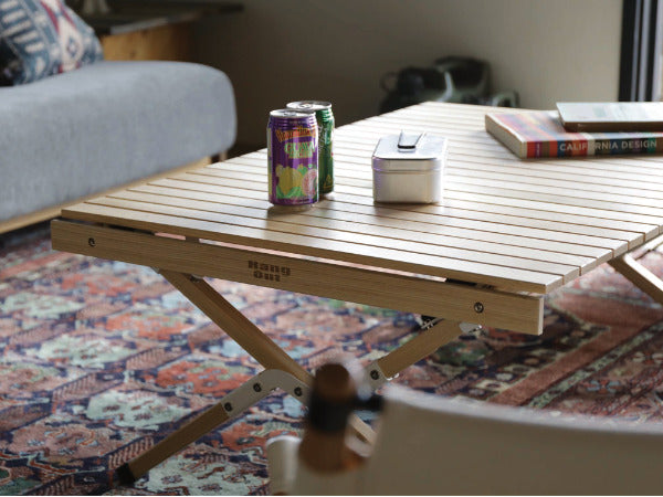 アウトドアテーブル 木製 幅100×奥行70×高さ40cm ウッドテーブル アペロ