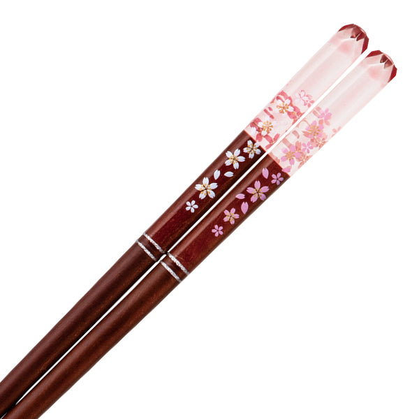 箸 21cm あくりあ 桜色 木製 天然木 日本製