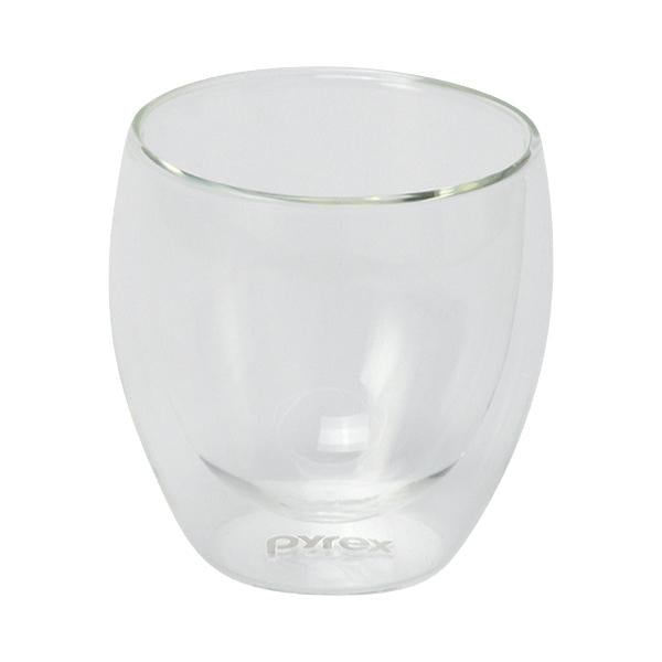 ダブルウォールグラス2個入り250mlPyrexパイレックス耐熱ガラス
