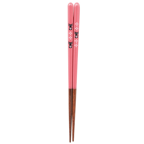 箸 子供用 18cm ファミリーキャット 食洗機対応 すべり止め 木製 天然木 漆 日本製