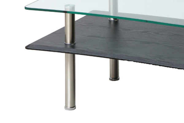 センターテーブル 幅110cm ガラステーブル BREEZE ブリーズ リビングテーブル ガラス天板 棚 ラック