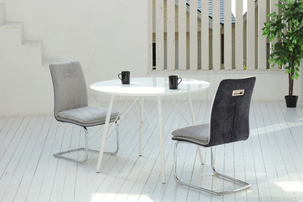 ダイニングテーブル幅105cm丸円型Frescoフレスコダイニングテーブル鏡面机