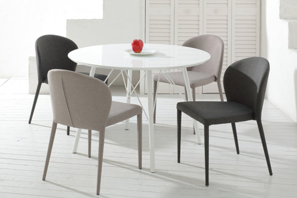 ダイニングテーブル幅105cm丸円型Frescoフレスコダイニングテーブル鏡面机