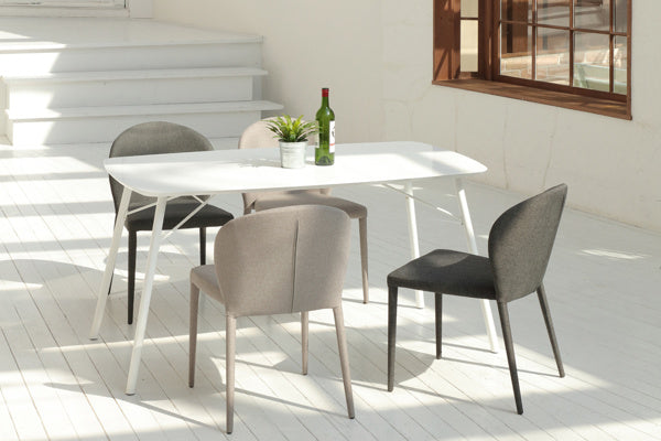 ダイニングテーブル幅140cm長方形Frescoフレスコダイニングテーブル鏡面机