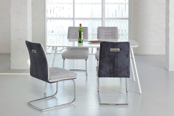 ダイニングテーブル幅140cm長方形Frescoフレスコダイニングテーブル鏡面机