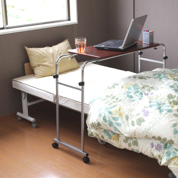 ベッドテーブル 幅92.5～145cm 伸縮 幅調整 高さ調整 キャスター ベッド テーブル