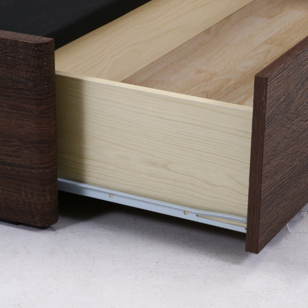 ベッド セミダブル 木製 ベッドフレーム コンセント ライト付き 引き出し 収納 すのこ -18