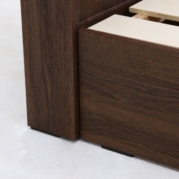 ベッド セミダブル 木製 ベッドフレーム コンセント ライト付き 引き出し 収納 すのこ -19