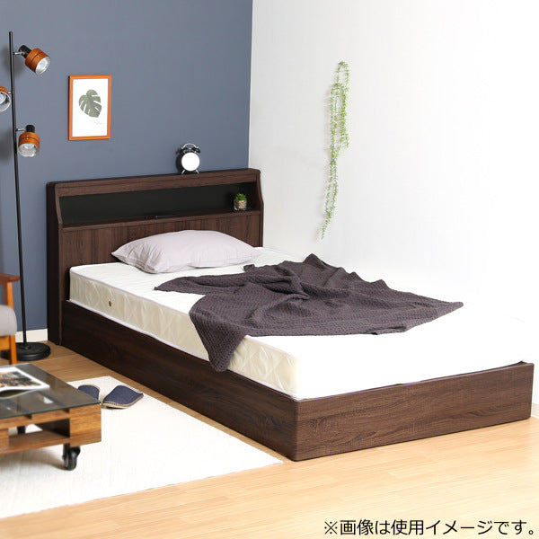 ベッド セミダブル 木製 ベッドフレーム コンセント ライト付き 引き出し 収納 すのこ -4