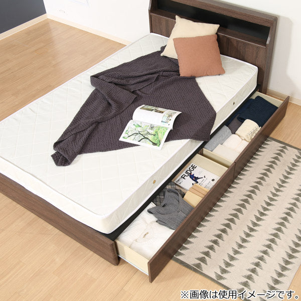 ベッド セミダブル 木製 ベッドフレーム コンセント ライト付き 引き出し 収納 すのこ -11