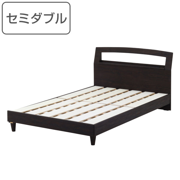 ベッド セミダブル 木製 ベッドフレーム コンセント ローベッド すのこ セミダブルベッド -2