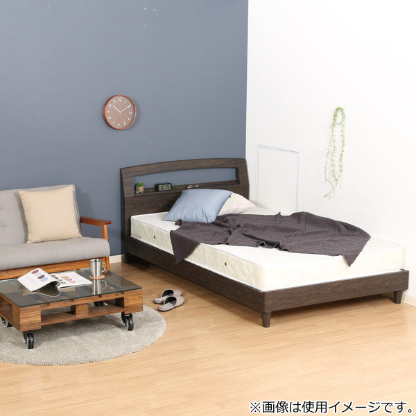 ベッド セミダブル 木製 ベッドフレーム コンセント ローベッド すのこ セミダブルベッド -12