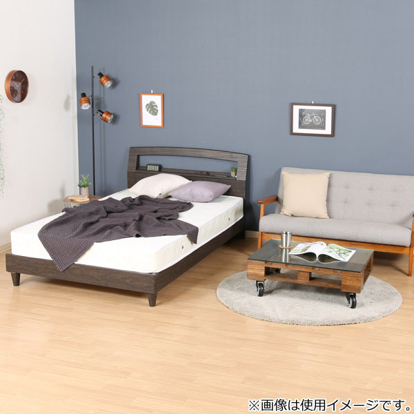 ベッド セミダブル 木製 ベッドフレーム コンセント ローベッド すのこ セミダブルベッド -13