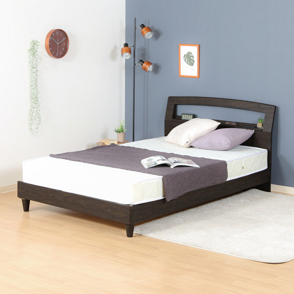 ベッド セミダブル 木製 ベッドフレーム コンセント ローベッド すのこ セミダブルベッド -4