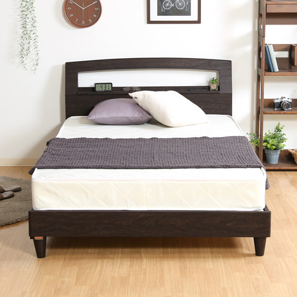 ベッド セミダブル 木製 ベッドフレーム コンセント ローベッド すのこ セミダブルベッド -5